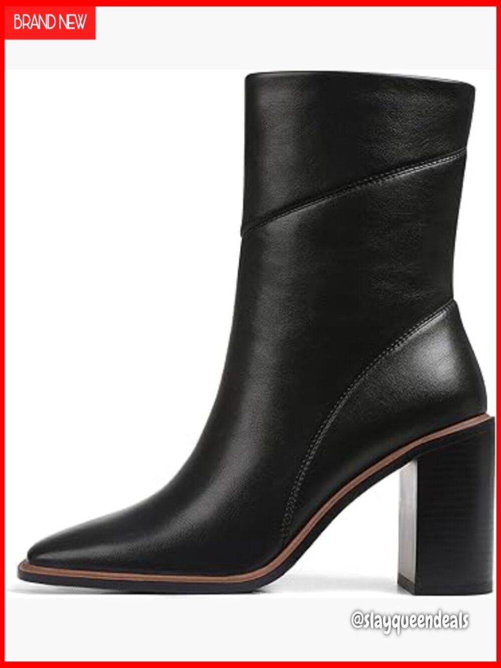 Women's Chunky Heel Ankle Boots Square Toe Side Zipper Casual Dress Booties
